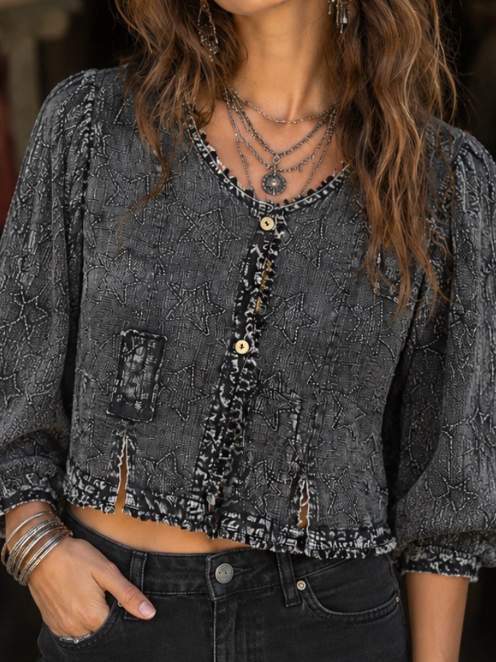 Cropped star jacket